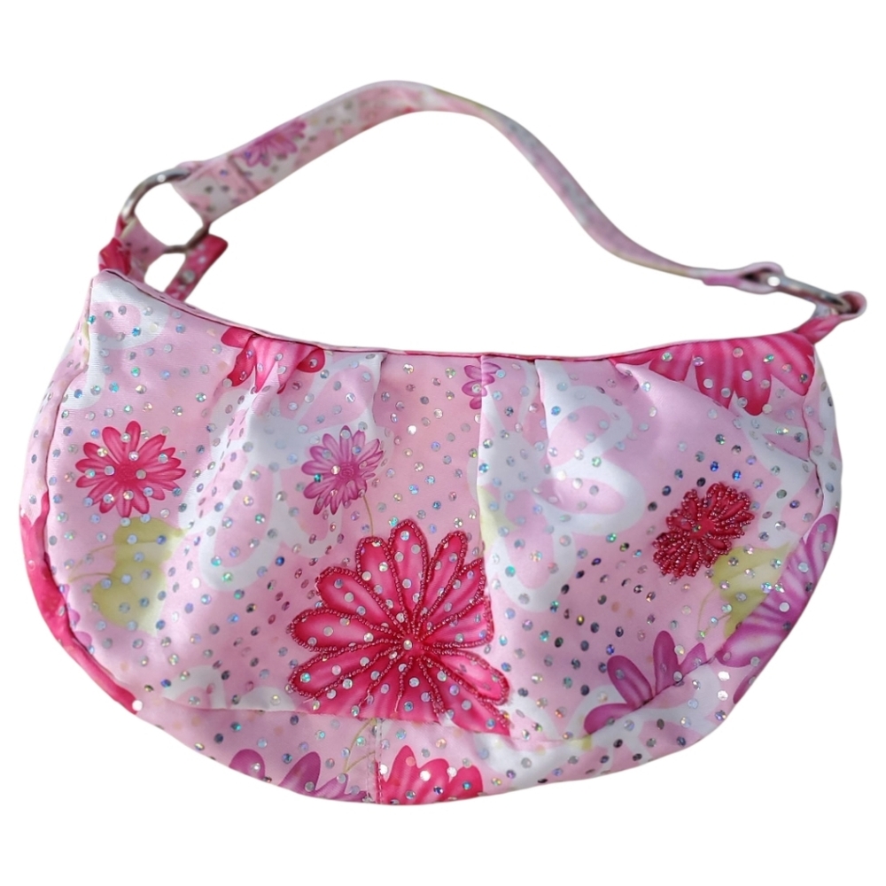 Pink Floral Sequin Bag